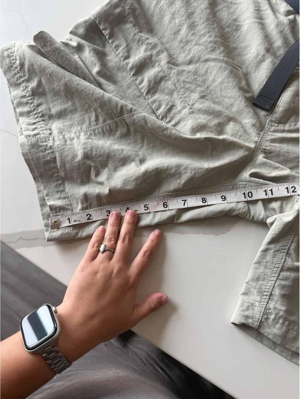The North Face Paramount Trail Shorts Granite Bluff Belted Logo 9